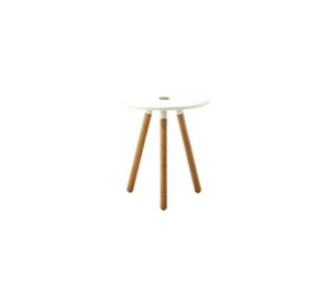 Cane-Line Area taburet/sidebord - hvid - Nicehome.dk