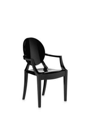 Kartell Lou Lou Ghost spisebordsstol - Kids - Sort - Nicehome.dk