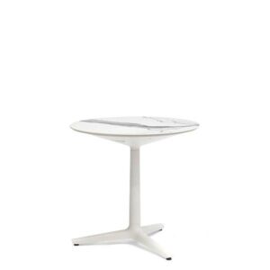 Kartell Multiplo rundt havebord - lys marmor - Nicehome.dk