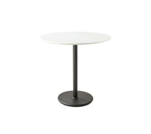 Cane-Line Go cafébord - Ø80 cm - Lavagrå med aluminium hvid - Nicehome.dk