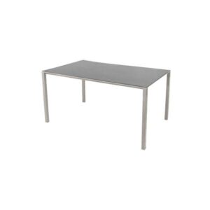 Cane-Line Pure havebord - 150 x 90 cm - Stel i taupe - bordplade i Basalt grå - Nicehome.dk