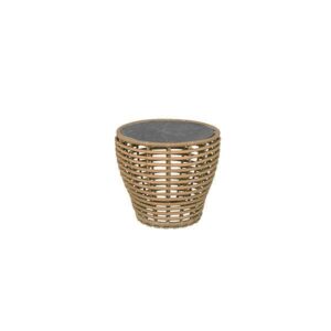 Cane-Line Basket sofabord - Lille - Stel: Natur Bordplade: sort - Nicehome.dk
