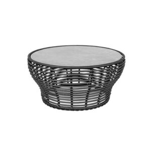 Cane-Line Basket sofabord - Stor - Stel: grafit Bordplade: grå - Nicehome.dk
