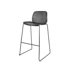 Cane-Line Vibe barstol - sort - Nicehome.dk