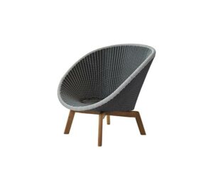 Cane-Line Peacock loungestol - grå - ingen hynde - Nicehome.dk