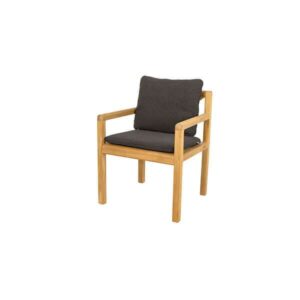 Cane-Line Grace havestol - Teak m. hynde i mørkegrå - Nicehome.dk