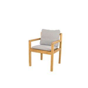 Cane-Line Grace havestol - Teak m. hynde i lysegrå - Nicehome.dk
