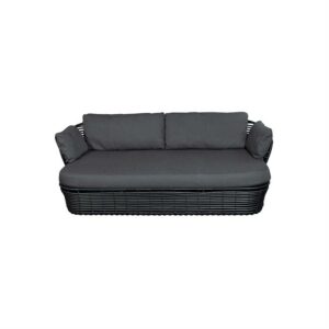 Cane-Line Basket 2 pers. sofa - Grafit stel inkl. hynde - Nicehome.dk