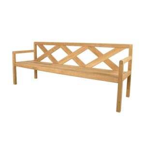 Cane-Line Grace 3-pers. bænk - Teak - m. hynder - Nicehome.dk