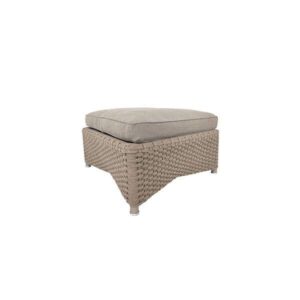 Cane-Line Diamond fodskammel - taupe - inkl. hynder - Nicehome.dk