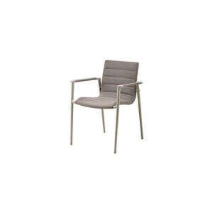 Cane-Line Core havestol m. armlæn - AirTouch - Taupe - Stabelbare - Nicehome.dk
