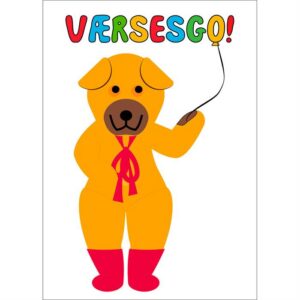 Citatplakat "Bamse - Værsesgo" plakat - 30x42 cm - Nicehome.dk