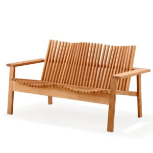 Cane-Line Amaze havebænk - teak - ingen hynder - Nicehome.dk