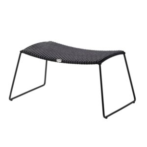 Cane-Line Breeze fodskammel - Sort - Nicehome.dk