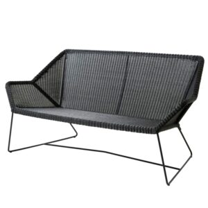 Cane-Line Breeze 2-personers havesofa - sort - Nicehome.dk