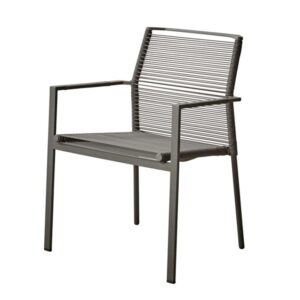 Cane-Line Edge havestol - antracit - ingen hynde - Nicehome.dk