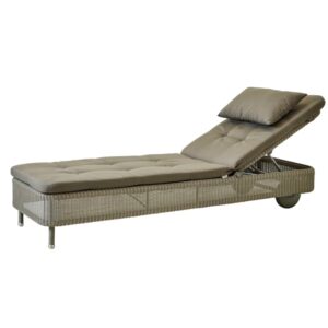Cane-Line Presley solvogn - taupe med hynde i taupe - Nicehome.dk