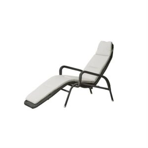 Cane-Line Sunrise solstol - Graphite m. hvid hynde - Nicehome.dk