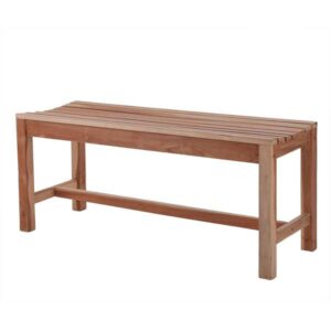 Havebænk uden ryglæn i teak - 120 cm - Nicehome.dk