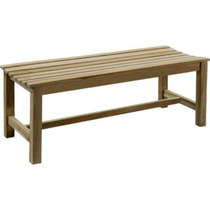 Havebænk uden ryglæn i teak - 150 cm - Nicehome.dk
