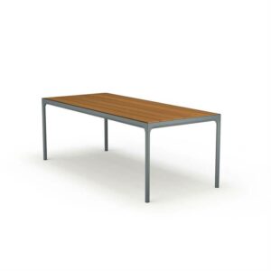 HOUE - FOUR havebord 210x90 cm - Bambus - Dark Grey - Nicehome.dk