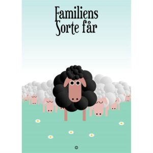 Citatplakat Familiens Sorte får plakat - 50x70 cm - Nicehome.dk