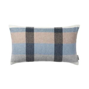 Elvang Intersection pude - 30x50 cm - Ocean blue/white/grey - inkl. fyld - Nicehome.dk