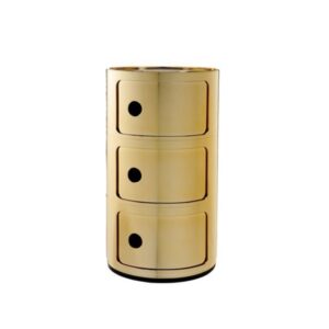 Kartell Componibili Metal opbevaringsmøbel - 3 rum - guld - Nicehome.dk