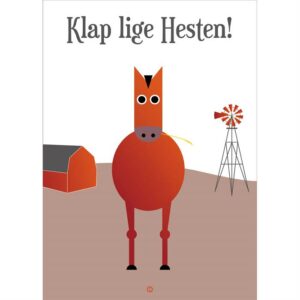 Citatplakat "Klap lige hesten" plakat - 50x70 cm - Nicehome.dk