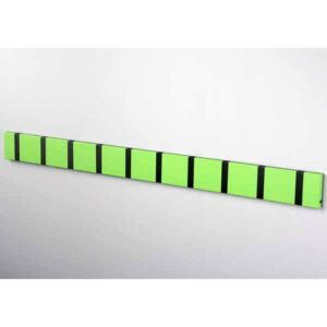 Knax vandret knagerække - 10 knager - Lime grøn- sorte knager - Nicehome.dk