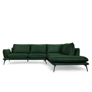 Portimao hjørnesofa - mørkegrøn velour - Nicehome.dk