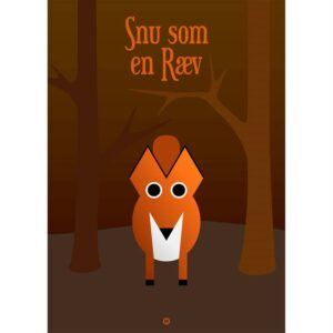 Citatplakat "Snu som en Ræv" plakat - 30x42 cm - Nicehome.dk