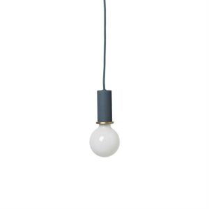 Ferm Living Socket Pendant Low - Dark Blue - Nicehome.dk