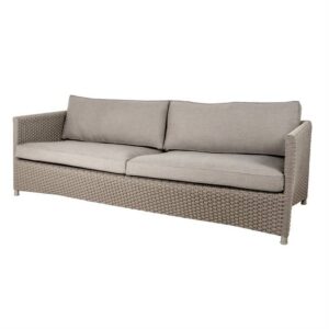 Cane-Line Diamond 3-pers sofa - Taupe - inkl. hynder - Nicehome.dk