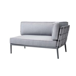 Cane-Line Conic 2-pers modulsofa - lysegrå- venstrevendt - Nicehome.dk