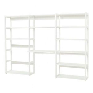 Hoppekids STOREY Reol - 3 sektioner m. 12 hylder og skriveplade - Nicehome.dk