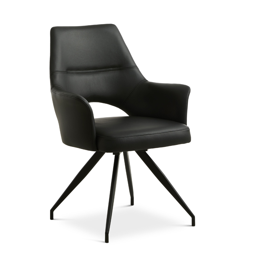 AYA ARMSTOL SORT METAL - Nicehome.dk