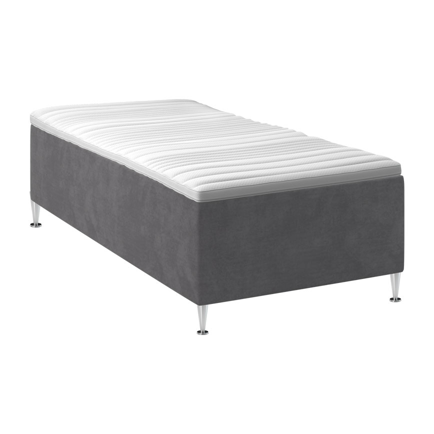 KRAM LUX BOXMADRAS ANTHRACITE 80X200CM FAST - Nicehome.dk