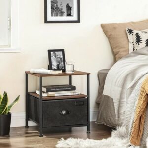Sengebord - sidebord i industrielt design - rustik brun 41x41x47 - Borde > Sideborde - Daily-Living - Nicehome.dk