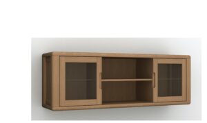 Lina hængevitrine - massiv bøgetræ m. glaslåger - Nicehome.dk