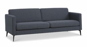 Ask 3 pers. sofa - navy blå polyester stof og Eiffel ben - Nicehome.dk