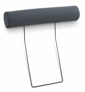 Ask nakkestøtte - navy blå polyester stof og sort metal - Nicehome.dk