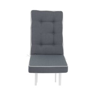 VENTURE DESIGN Fura hynde med høj ryg og rørkant - grå polyester - Nicehome.dk