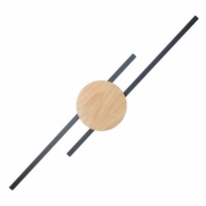 TK Java 2 LED væglampe - natur egefinér og sort metal - Nicehome.dk