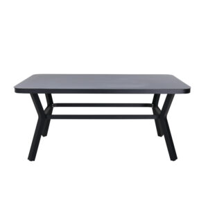 VENTURE DESIGN Virya havebord - grå glas og sort aluminium (160x90) - Nicehome.dk