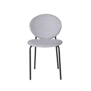 VENTURE DESIGN Vault spisebordsstol - grå polyester og sort metal - Nicehome.dk