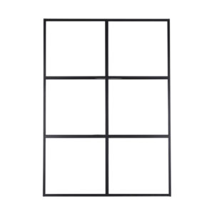 VENTURE DESIGN Leif rumdeler - glas og sort metal (150x210) - Nicehome.dk