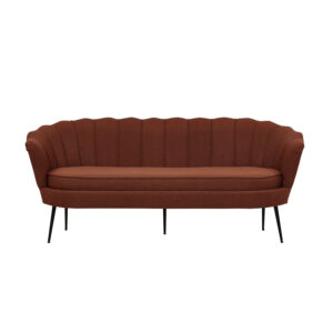 VENTURE DESIGN Calais 3 personers sofa - rust polyester og sort metal - Nicehome.dk
