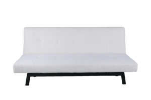 VENTURE DESIGN Bodil sovesofa - hvid bamsestof og sort stål (180x106) - Nicehome.dk