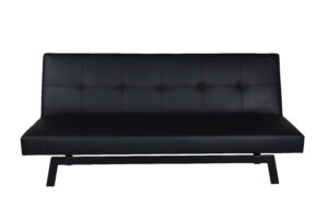 VENTURE DESIGN Bodil sovesofa - sort PU og sort stål (180x60) - Nicehome.dk